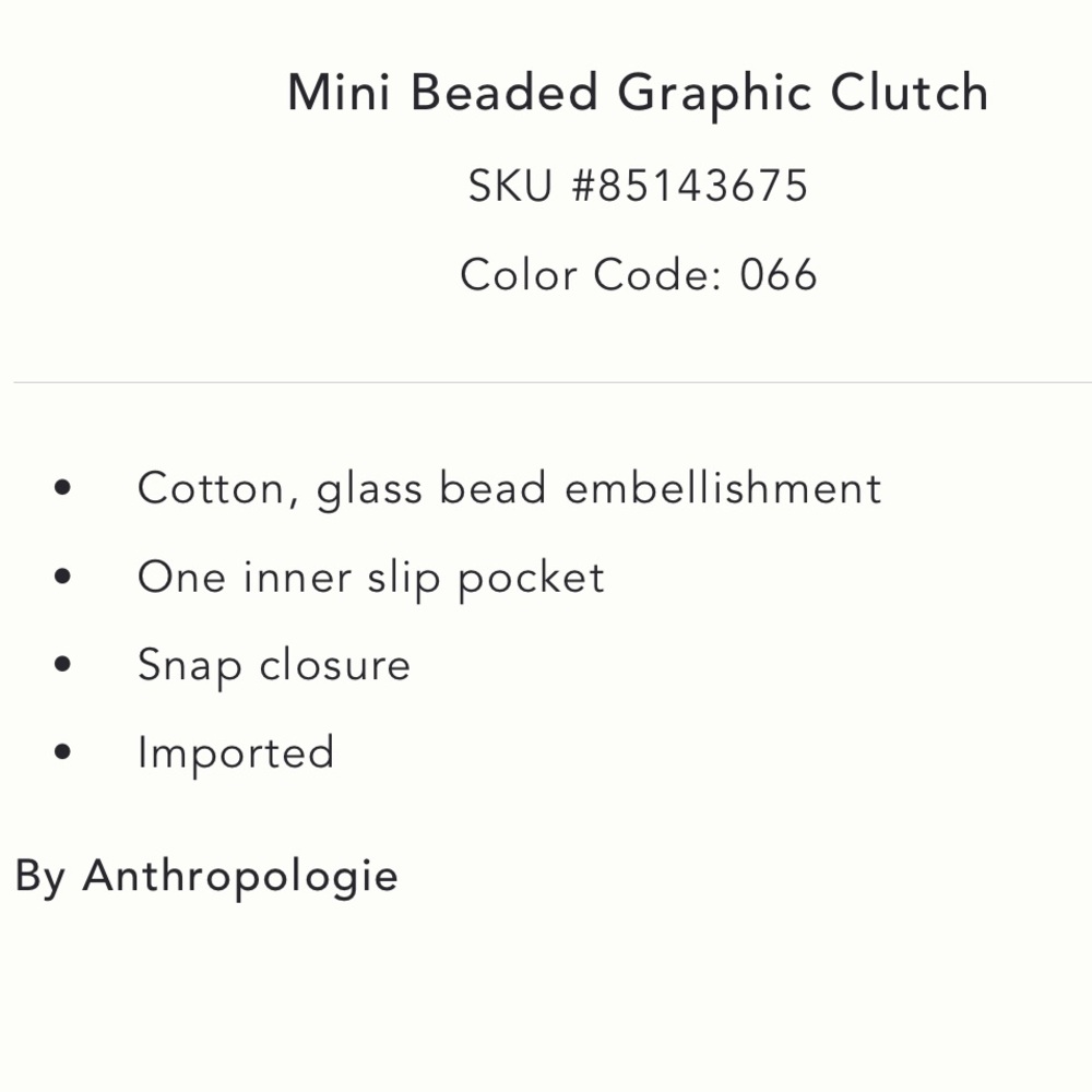 Anthropologie Beaded Floral Crossbody Bag / Clutch - Picture 12 of 13